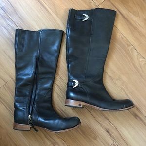 UGG Black Leather Boots - Size 8